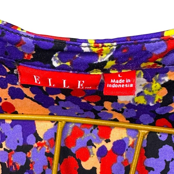 Elle Multicolor Splatter Print Halter Maxi Dress - Women’s Size Large - Picture 6 of 8